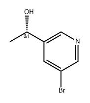 (S)-1-(5-溴吡啶-3-基)乙烷-1-醇, 1108727-07-6, 结构式