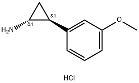 trans-2-(3-methoxyphenyl)cyclopropan-1-amine hydrochloride 结构式