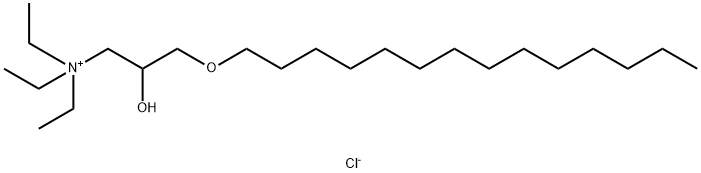 1-Propanaminium, N,N,N-triethyl-2-hydroxy-3-(tetradecyloxy)-, chloride (1:1) 化学構造式