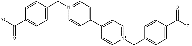 4,4'-([4,4'-bipyridine]-1,1'-diium-1,1'-diylbis(methylene))dibenzoate 化学構造式