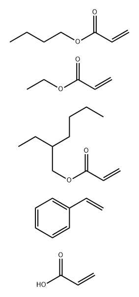 2-Propenoic acid polymer with butyl 2-propenoate, ethenylbenzene, 2-ethylhexyl 2-propenoate and ethyl 2-propenoate 结构式
