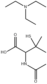 Valine, N-acetyl-3-mercapto-, compd. with N,N-diethylethanamine (1:1),111015-76-0,结构式