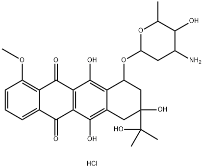 13-methyl-13-dihydro-4-demethoxydaunorubicin Structure