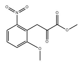 Benzenepropanoic acid, 2-methoxy-6-nitro-α-oxo-, methyl ester Structure