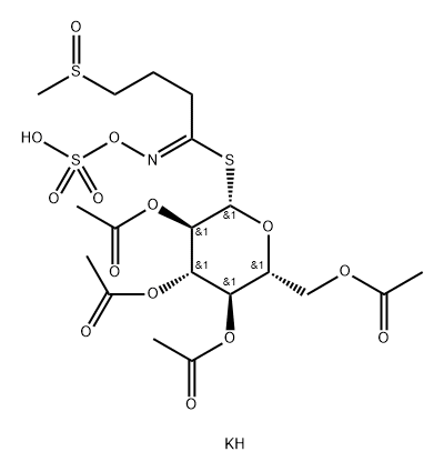 Glucoiberin, tetraacetate, potassium salt (6CI) 化学構造式