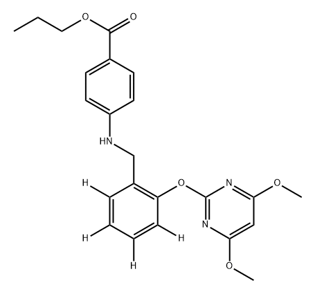 Propyl4-((2-((4,6-dimethoxypyrimidin-2-yl)oxy)[1,2,3,4-3H]benzyl)amino)benzoate,1119670-69-7,结构式