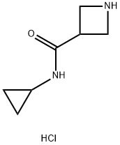 3-Azetidinecarboxamide,N-cyclopropyl-, hydrochloride (1:1),1121527-60-3,结构式