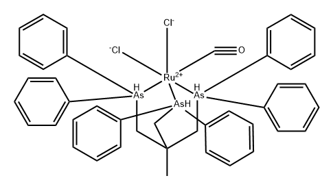 Ruthenium, carbonyldichloro[[2-[(diphenylarsino)methyl]-2-methyl-1,3-propanediyl]bis[diphenylarsine]-As,As',As'']-, (OC-6-32)- (9CI) Structure