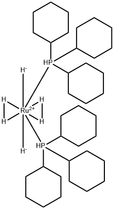 Ruthenium, bis(dihydrogen-κH1,κH2)dihydrobis(tricyclohexylphosphine)-, (HB-8-11-222'2'33)- Structure