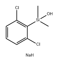 Silanol, 1-(2,6-dichlorophenyl)-1,1-dimethyl-, sodium salt (1:1) 化学構造式