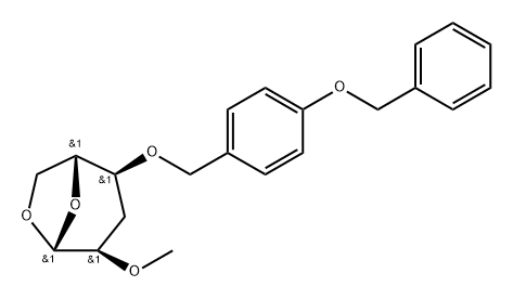 .beta.-D-ribo-Hexopyranose, 1,6-anhydro-3-deoxy-2-O-methyl-4-O-4-(phenylmethoxy)phenylmethyl- Structure