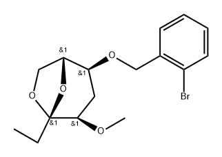 .beta.-D-ribo-3-Octulopyranose, 3,8-anhydro-6-O-(2-bromophenyl)methyl-1,2,5-trideoxy-4-O-methyl- Struktur
