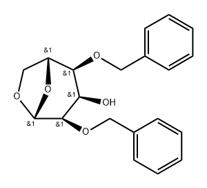 .beta.-D-Allopyranose, 1,6-anhydro-2,4-bis-O-(phenylmethyl)- Structure