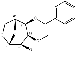 .beta.-D-Allopyranose, 1,6-anhydro-2,3-di-O-methyl-4-O-(phenylmethyl)- Struktur