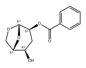 .beta.-L-ribo-Hexopyranose, 1,6-anhydro-3-deoxy-, 2-benzoate Struktur