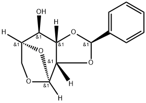 .beta.-L-Gulopyranose, 1,6-anhydro-2,3-O-(phenylmethylene)-, (R)- Struktur