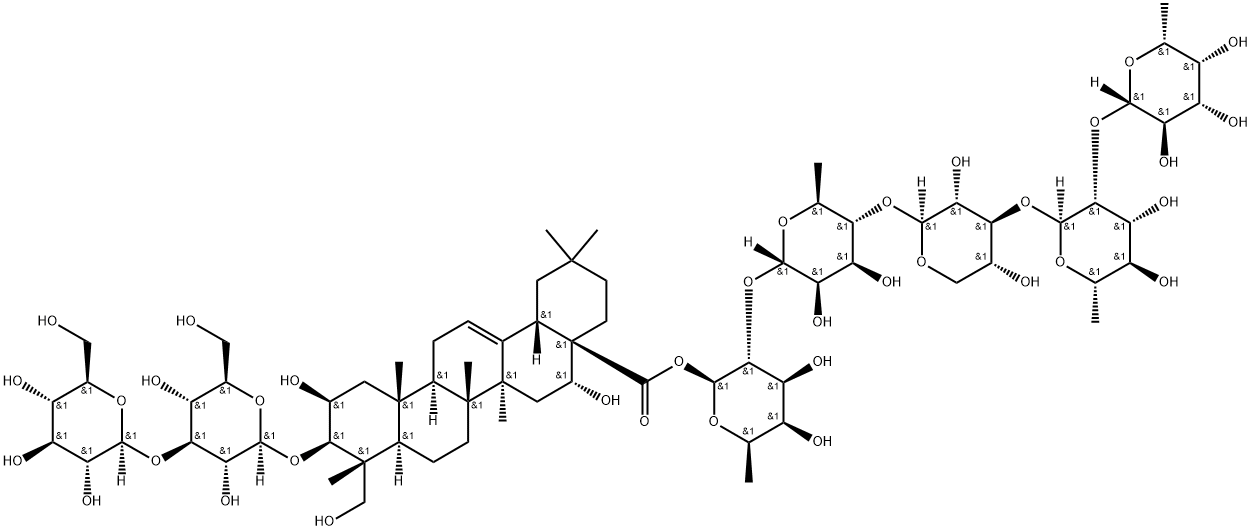 ビルガウレアサポニン3 化学構造式