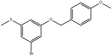 1-Bromo-3-[(4-methoxyphenyl)methoxy]-5-(methylthio)benzene Structure