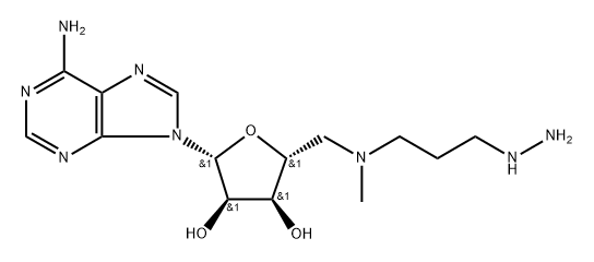 5'-deoxy-5'-(N-methyl-N-(3-hydrazinopropyl)amino)adenosine 化学構造式