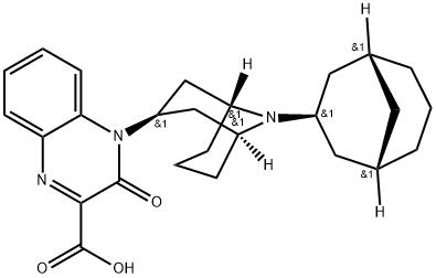 2-Quinoxalinecarboxylic acid, 4-[(3-endo)-9-(3-exo)-bicyclo[3.3.1]non-3-yl-9-azabicyclo[3.3.1]non-3-yl]-3,4-dihydro-3-oxo-|化合物 SUNOBINOP