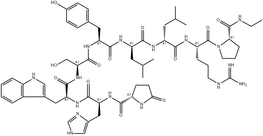 (DES-GLY10,D-LEU6,D-LEU7,PRO-NHET9)-LHRH,112710-58-4,结构式