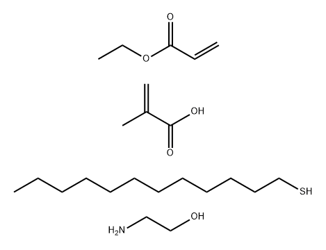 2-Propenoic acid, 2-methyl-, telomer with 1-dodecanethiol and ethyl 2-propenoate, 2-aminoethyl ester Structure