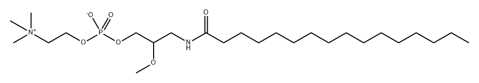 Rac-3-hexadecanamido-2-methoxypropyl phosphocholine 化学構造式