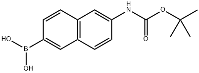 Carbamic acid, N-(6-borono-2-naphthalenyl)-, C-(1,1-dimethylethyl) ester Structure