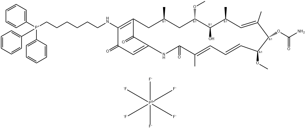 Gamitrinib TPP hexafluorophosphate 化学構造式