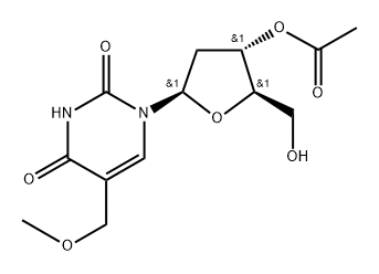 3'-O-acetyl-2'-deoxy-5-methoxymethyluridine,113203-27-3,结构式