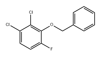 1,2-Dichloro-4-fluoro-3-(phenylmethoxy)-benzene 化学構造式