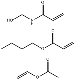 2-Propenoic acid, butyl ester, polymer with ethenyl acetate and N-(hydroxymethyl)-2-propenamide, graft 化学構造式