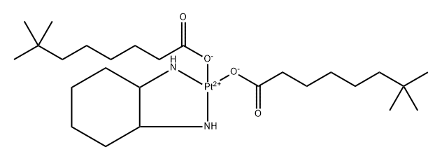 bis-neodecanoato-1,2-diaminocyclohexaneplatinum(II) 化学構造式