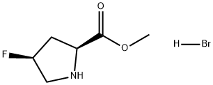 L-Proline, 4-fluoro-, methyl ester, hydrobromide, cis- Struktur