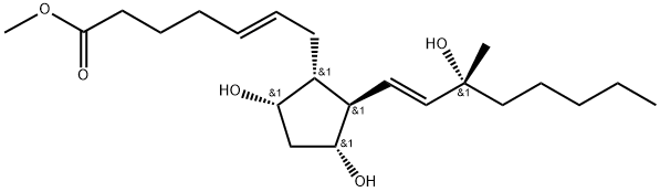 Prosta-5,13-dien-1-oic acid, 9,11,15-trihydroxy-15-methyl-, methyl ester, (5E,9α,11α,13E,15R)- (9CI) 化学構造式