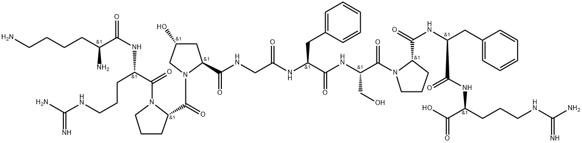 bradykinin, (hydroxy-Pro)(3)-Lys- Structure