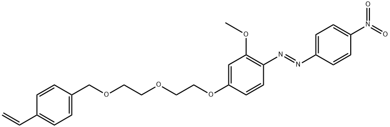 1-[4-[2-[2-[(4-ethenylphenyl)methoxy]ethoxy]ethoxy]-2-methoxyphenyl]-2-(4-nitrophenyl)diazene|1-[4-[2-[2-[(4-乙烯基苯基)甲氧基]乙氧基]乙氧基]-2-甲氧基苯基]-2-(4-硝基苯基)偶氮化合物