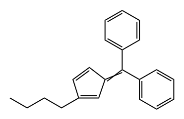 ((3-丁基环戊-2,4-二烯-1-亚基)亚甲基)二苯,1138454-34-8,结构式