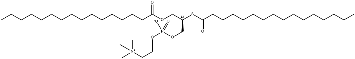 1-palmitoyl-2-thiopalmitoyl phosphatidylcholine 结构式