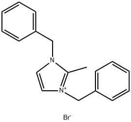 1H-Imidazolium, 2-methyl-1,3-bis(phenylmethyl)-, bromide (1:1) Structure