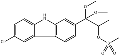 2-(α,α-Dimethoxy-β-methanesulfonyloxypropyl)-6-chlorocarbazole Structure