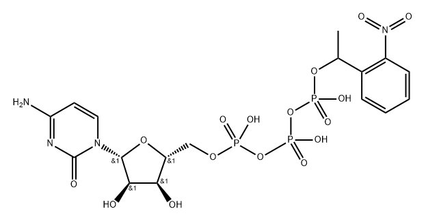 P(3)-1-(2-nitrophenyl)ethylcytidine-5'-triphosphate Struktur