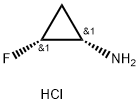 rel-(1R,2S)-2-Fluorocyclopropan-1-amine hydrochloride 化学構造式