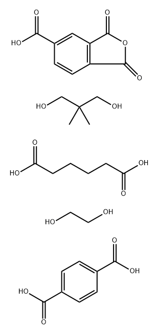 1,4-Benzenedicarboxylic acid, polymer with 1,3-dihydro-1,3-dioxo-5-isobenzofurancarboxylic acid, 2,2-dimethyl-1,3-propanediol, 1,2-ethanediol and hexanedioic acid,114267-10-6,结构式