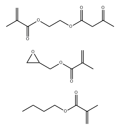 Butanoic acid, 3-oxo-, 2-(2-methyl-1-oxo-2-propenyl)oxyethyl ester, polymer with butyl 2-methyl-2-propenoate and oxiranylmethyl 2-methyl-2-propenoate 结构式