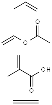 2-Propenoic acid, 2-methyl-, polymer with ethene, ethenyl acetate and 1-propene Struktur