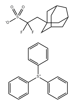 Sulfonium, triphenyl-, α,α-difluorotricyclo[3.3.1.13,7]decane-1-ethanesulfonate (1:1) Struktur