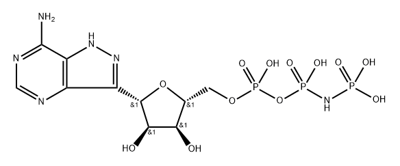 formycin A 5'-(betagamma-imido)triphosphate Struktur