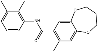 N-(2,3-Dimethylphenyl)-3,4-dihydro-8-methyl-2H-1,5-benzodioxepin-7-carboxamide Structure