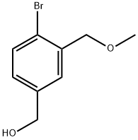 (4-bromo-3-(methoxymethyl)phenyl)methanol 化学構造式